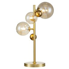 Настольная лампа с арматурой золотого цвета, стеклянными плафонами Indigo V000228