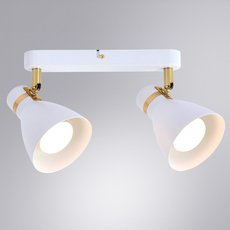 Спот с металлическими плафонами белого цвета Arte Lamp A5047PL-2WH