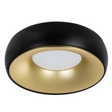 Точечный светильник с арматурой чёрного цвета, плафонами золотого цвета Arte Lamp A6666PL-1BK