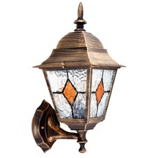 Светильник для уличного освещения с арматурой коричневого цвета, стеклянными плафонами Arte Lamp A1541AL-1BN