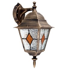 Светильник для уличного освещения с арматурой коричневого цвета, плафонами прозрачного цвета Arte Lamp A1542AL-1BN