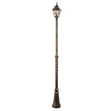 Светильник для уличного освещения с арматурой коричневого цвета, стеклянными плафонами Arte Lamp A1542PA-1BN