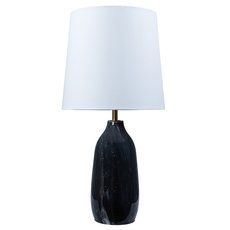 Настольная лампа с арматурой чёрного цвета, текстильными плафонами Arte Lamp A5046LT-1BK