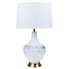 Настольная лампа с арматурой белого цвета, плафонами белого цвета Arte Lamp A5051LT-1PB