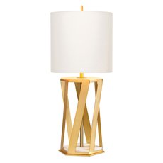 Настольная лампа с арматурой латуни цвета, плафонами белого цвета Elstead Lighting APOLLO-TL-WHT