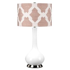 Настольная лампа с арматурой белого цвета, текстильными плафонами Elstead Lighting MILO-PN-TL-OVTH
