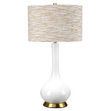 Настольная лампа с арматурой белого цвета, текстильными плафонами Elstead Lighting MILO-AB-TL-LANT