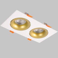 Точечный светильник с арматурой белого цвета, плафонами золотого цвета IMEX IL.0029.0010-2-WMG