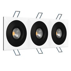Точечный светильник с плафонами чёрного цвета LEDRON AO1501002 SQ3 White-Black