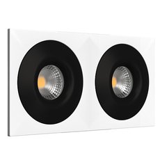 Точечный светильник с арматурой белого цвета, плафонами чёрного цвета LEDRON AO1501002 SQ2 White-Black
