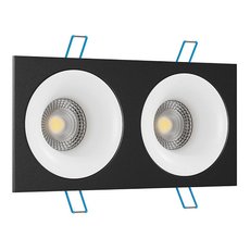 Точечный светильник с плафонами белого цвета LEDRON AO1501091 SQ2 Black-White