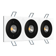 Точечный светильник с арматурой белого цвета, плафонами чёрного цвета LEDRON AO1501006 SQ3 White-Black