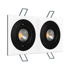 Точечный светильник с арматурой белого цвета, плафонами чёрного цвета LEDRON AO1501006 SQ2 White-Black