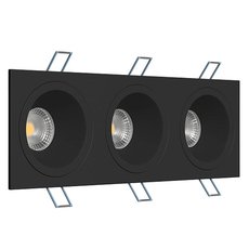 Точечный светильник с арматурой чёрного цвета, металлическими плафонами LEDRON AO1501010 SQ3 Black
