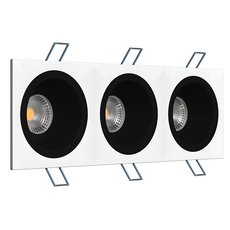 Точечный светильник с арматурой белого цвета, плафонами чёрного цвета LEDRON AO1501010 SQ3 White-Black