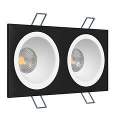 Точечный светильник с металлическими плафонами LEDRON AO1501009 SQ2 Black-White