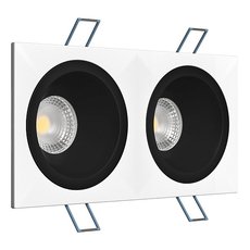 Точечный светильник с арматурой белого цвета, металлическими плафонами LEDRON AO1501010 SQ2 White-Black