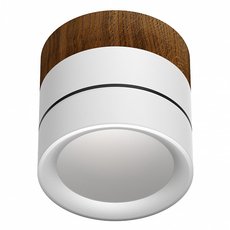 Точечный светильник с металлическими плафонами LEDRON BARREL MINI Wooden White
