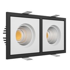 Точечный светильник с металлическими плафонами LEDRON BRUTAL SQ2 Black-White
