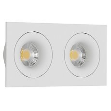 Точечный светильник с арматурой белого цвета, металлическими плафонами LEDRON DE202 White