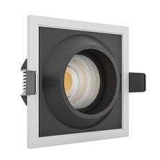 Точечный светильник с плафонами чёрного цвета LEDRON GIZA SQ White-Black