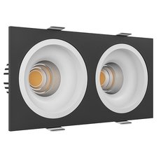 Точечный светильник с арматурой чёрного цвета LEDRON LEVEL SQ2 Black-White