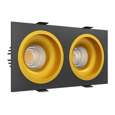Точечный светильник с металлическими плафонами LEDRON LEVEL SQ2 TRIAC Black-Gold