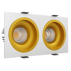 Точечный светильник с металлическими плафонами LEDRON LEVEL SQ2 TRIAC White-Gold