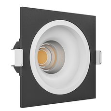 Точечный светильник с металлическими плафонами LEDRON LEVEL SQ TRIAC Black-White