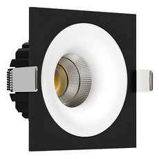 Точечный светильник с арматурой чёрного цвета, плафонами белого цвета LEDRON LOFT SQ TRIAC Black-White