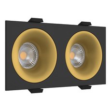 Точечный светильник с арматурой чёрного цвета LEDRON MJ1003 SQ2 Black-Gold