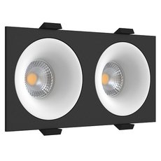Точечный светильник с арматурой чёрного цвета, металлическими плафонами LEDRON MJ1003 SQ2 Black-White