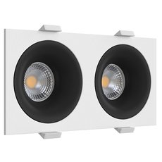 Точечный светильник с арматурой белого цвета, плафонами чёрного цвета LEDRON MJ1003 SQ2 White-Black