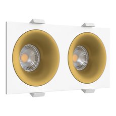 Точечный светильник с арматурой белого цвета, плафонами золотого цвета LEDRON MJ1003 SQ2 White-Gold