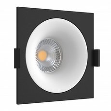 Точечный светильник с арматурой чёрного цвета, плафонами белого цвета LEDRON MJ1003 SQ Black-White