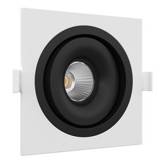Точечный светильник с арматурой белого цвета, плафонами чёрного цвета LEDRON MJ1006 SQ White-Black