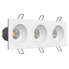 Точечный светильник с арматурой белого цвета, металлическими плафонами LEDRON LH07H-R SQ3 White