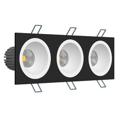Точечный светильник с металлическими плафонами LEDRON LH07H-R SQ3 Black-White 3000K TRIAC