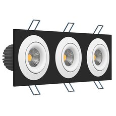 Точечный светильник с металлическими плафонами LEDRON LH07SB-R SQ3 Black-White 3000K TRIAC