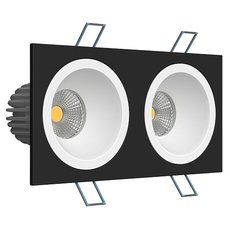 Светодиодный точечный светильник LEDRON LH07H-R SQ2 Black-White 3000K TRIAC
