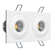 Точечный светильник с арматурой белого цвета, металлическими плафонами LEDRON LH07S-R SQ2 White