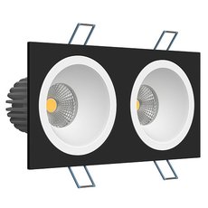 Точечный светильник с металлическими плафонами LEDRON LH07H-R SQ2 Black-White 4000K TRIAC