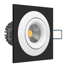 Точечный светильник с арматурой чёрного цвета LEDRON LH07SB-R SQ Black-White 4000K TRIAC