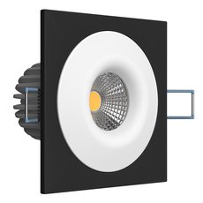 Точечный светильник с арматурой чёрного цвета LEDRON LH07S-R SQ Black-White 4000K TRIAC
