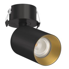 Точечный светильник с арматурой чёрного цвета LEDRON SAGITONY R BASIC S60 Black-Gold