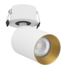 Точечный светильник с арматурой белого цвета, металлическими плафонами LEDRON SAGITONY R BASIC S60 White-Gold