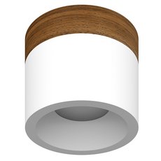 Точечный светильник с плафонами белого цвета LEDRON SUITABLE MINI Wooden White
