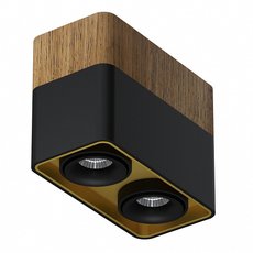 Точечный светильник с металлическими плафонами LEDRON TUBING 2 Wooden 60 Black-Gold