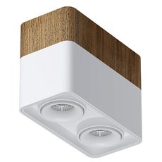 Точечный светильник с арматурой белого цвета LEDRON TUBING 2 Wooden 60 White