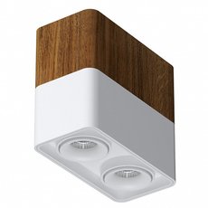 Точечный светильник с металлическими плафонами LEDRON TUBING 2 Wooden 90 White